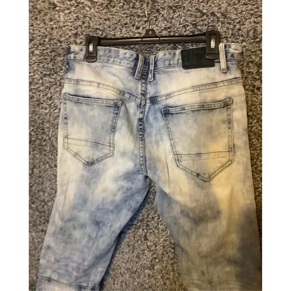 Men's Vintage Light Blue Denim Jeans Size 32 Straight Fit